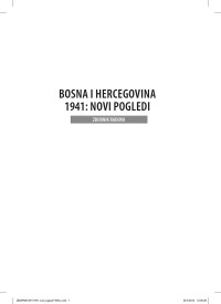 Image of Bosna i Hercegovina 1941: novi pogledi